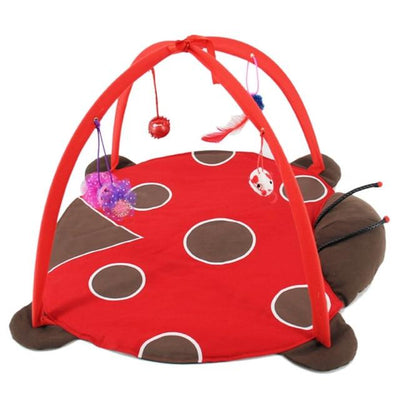 CAT PLAYING TENT BED + TOYS